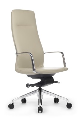 Кресло для руководителя Riva Design Plaza FK004-A13 светло-серая кожа