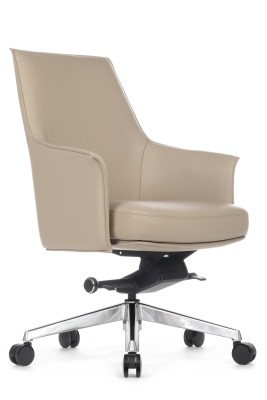 Кресло для персонала Riva Design Chair Rosso В1918 светло-бежевая кожа